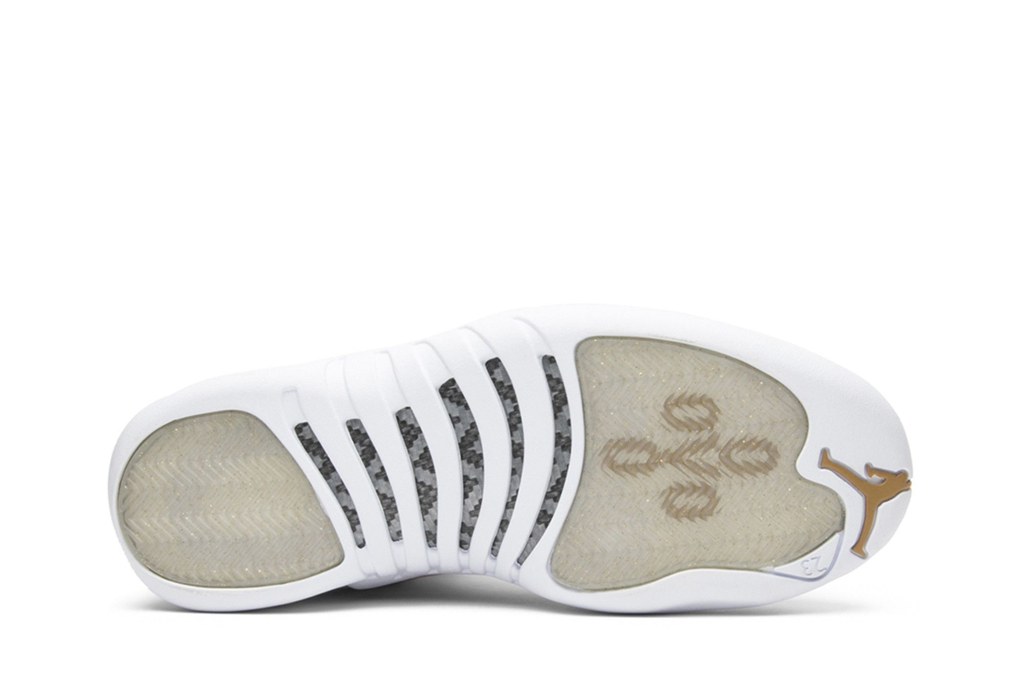 Air Jordan 12 Retro OVO Sneakers – White/Metallic Gold-White – 873864-102 - Image 4