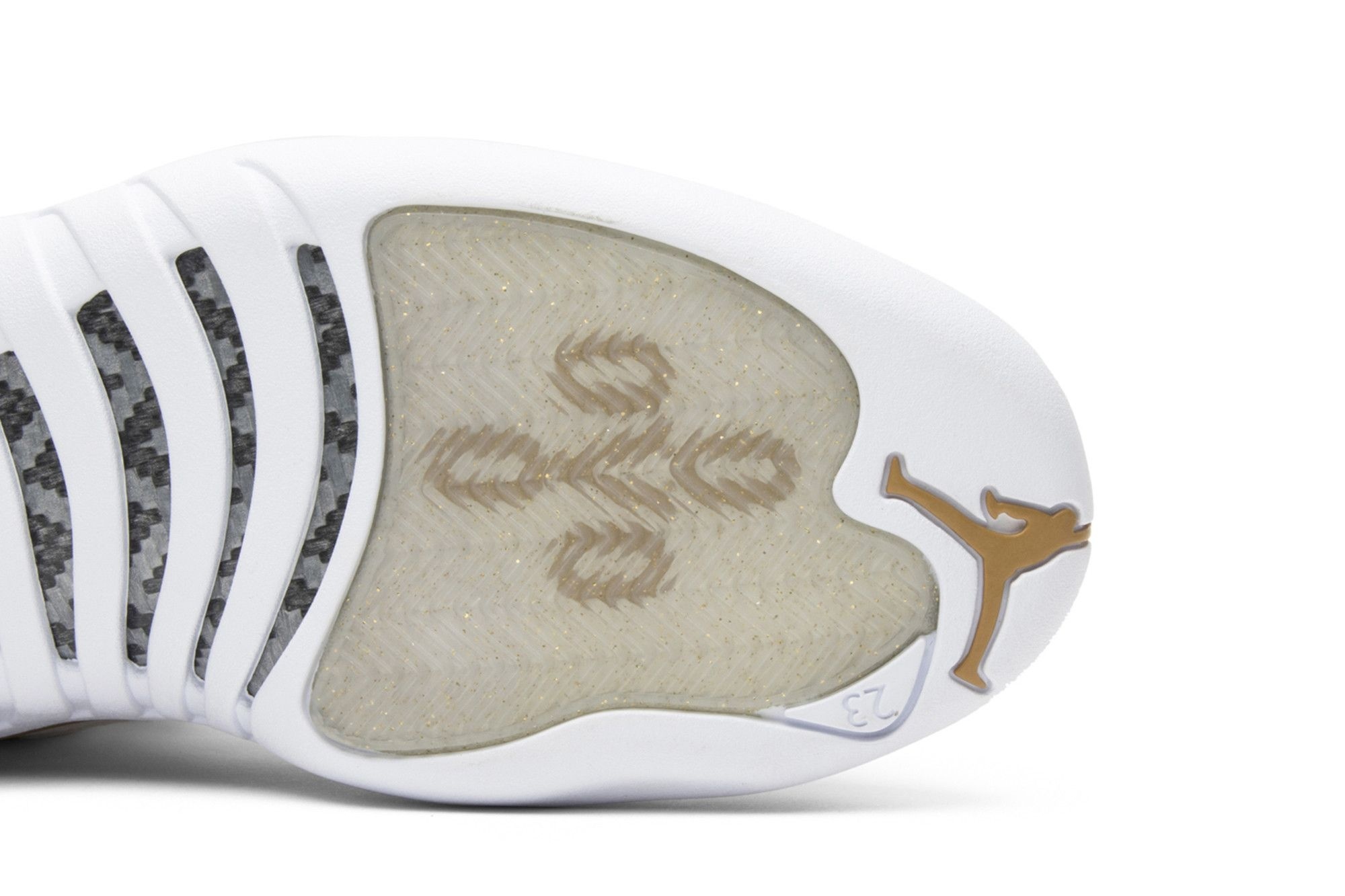 Air Jordan 12 Retro OVO Sneakers – White/Metallic Gold-White – 873864-102 - Image 5