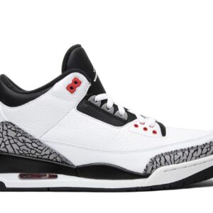 Air Jordan 3 Retro Infrared 23 Sneakers – White/Cement Grey/Infrared 23/Black – 136064-123