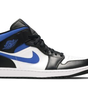 Jordan 1 Mid White Black Racer Blue Sneakers – 554724-140