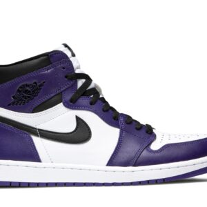 Jordan 1 Retro High Court Purple White Sneakers – MPN: 555088-500