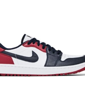 Jordan 1 Retro Low Golf Shoes – White/Obsidian/Varsity Red – DD9315-113