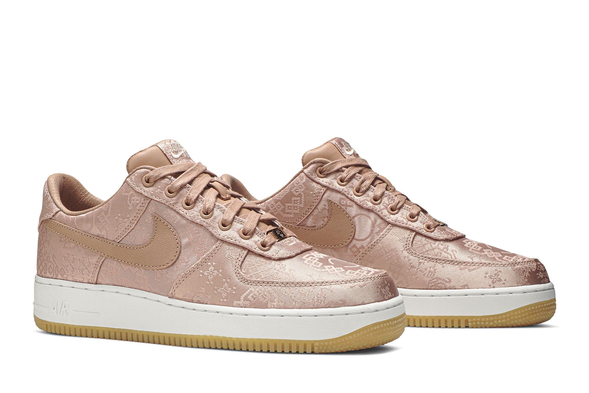 Air Force 1 Low CLOT Rose Gold Silk Sneakers – CJ5290-600 - Image 8