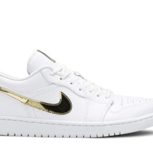 Air Jordan 1 Low Women’s White Metallic Gold Sneakers – CZ4776-100