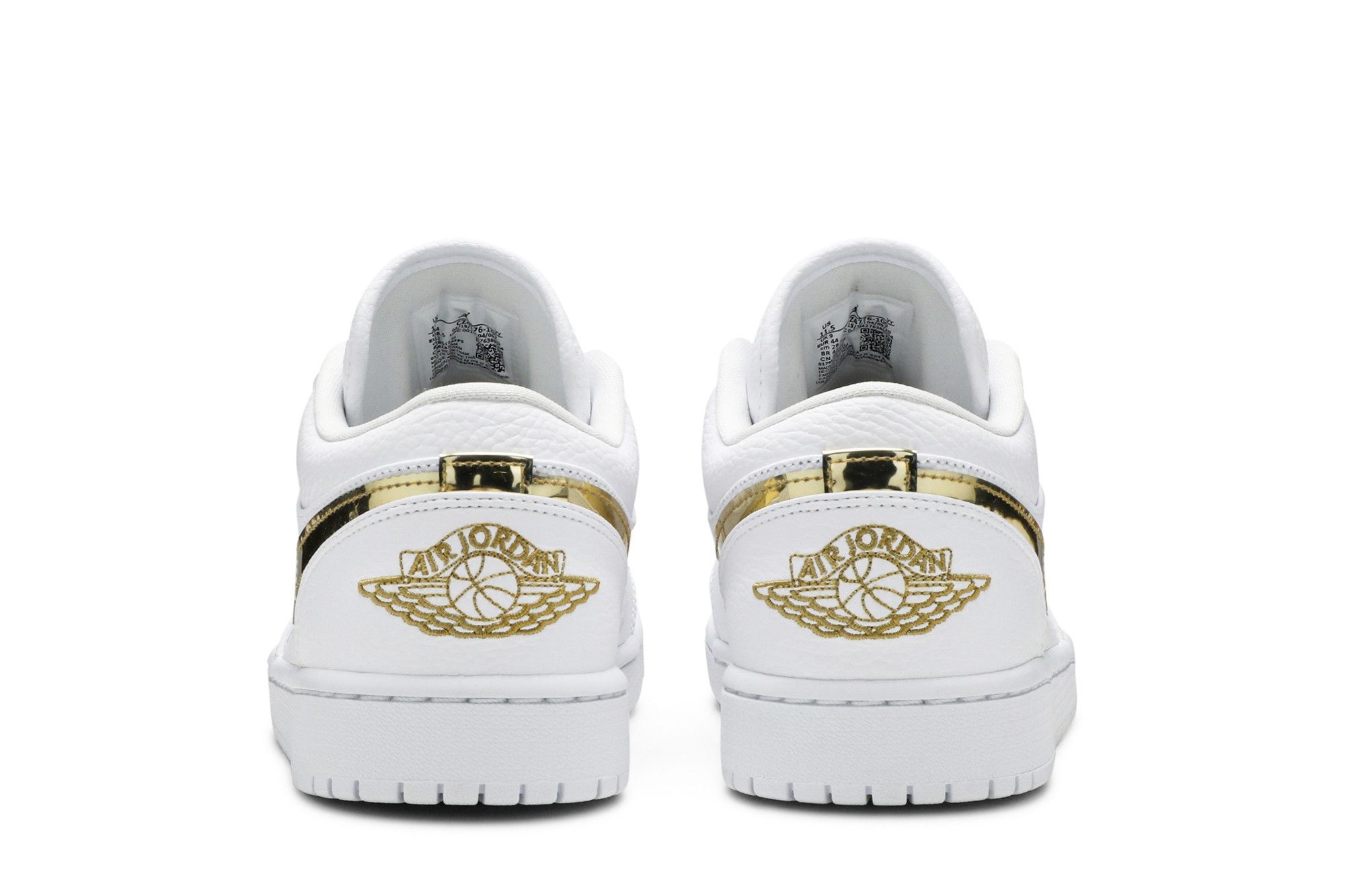 Air Jordan 1 Low Women’s White Metallic Gold Sneakers – CZ4776-100 - Image 6