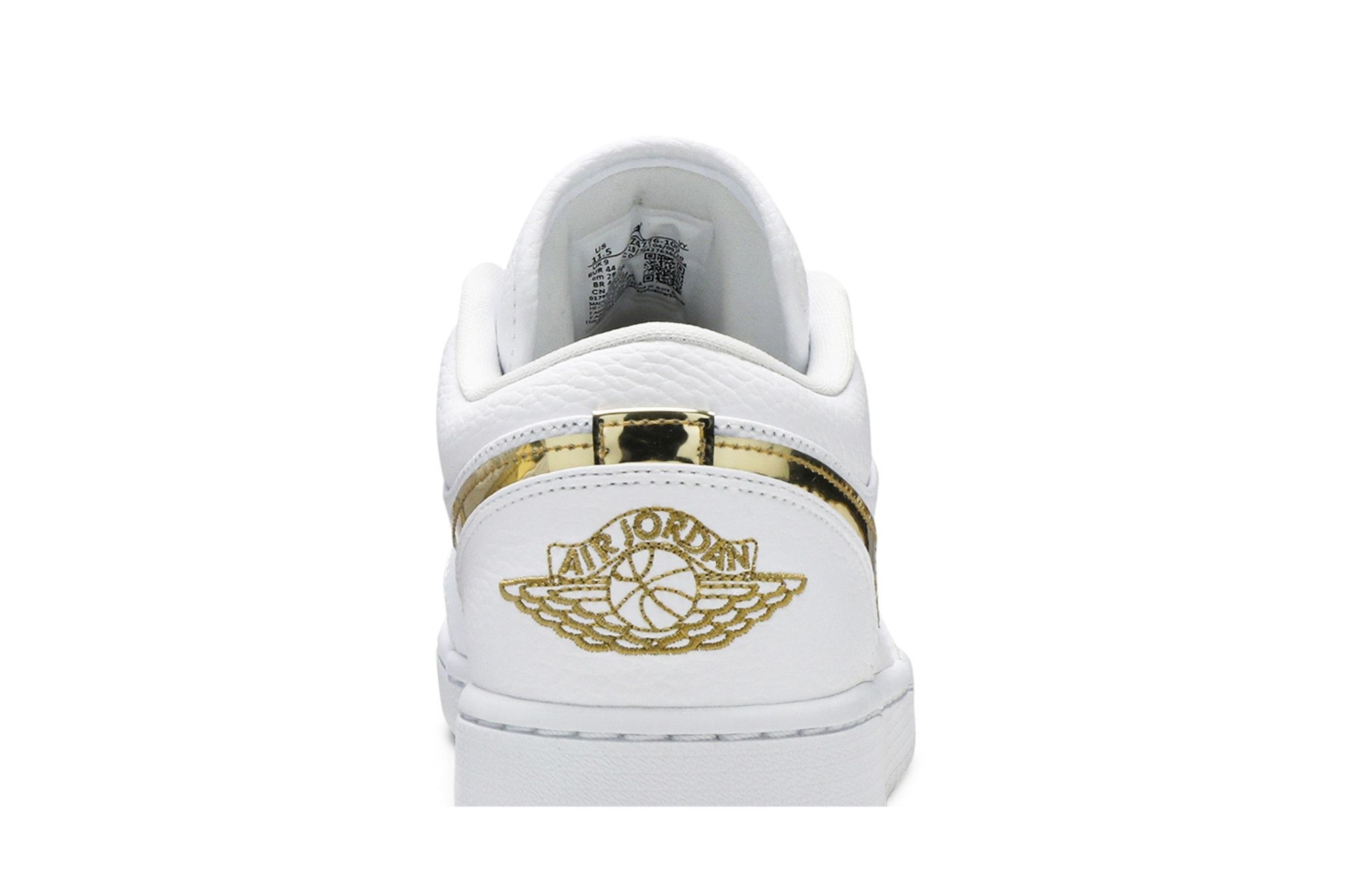 Air Jordan 1 Low Women’s White Metallic Gold Sneakers – CZ4776-100 - Image 7