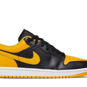 Air Jordan 1 Low Yellow Ochre Leather Sneakers – 553558-072