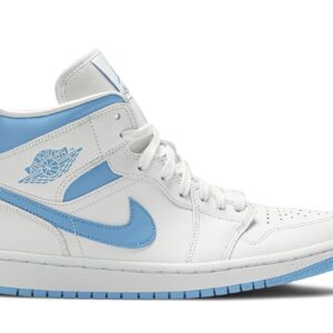 Air Jordan 1 Mid UNC Women’s Shoe – BQ6472-114 – White/Dark Powder Blue