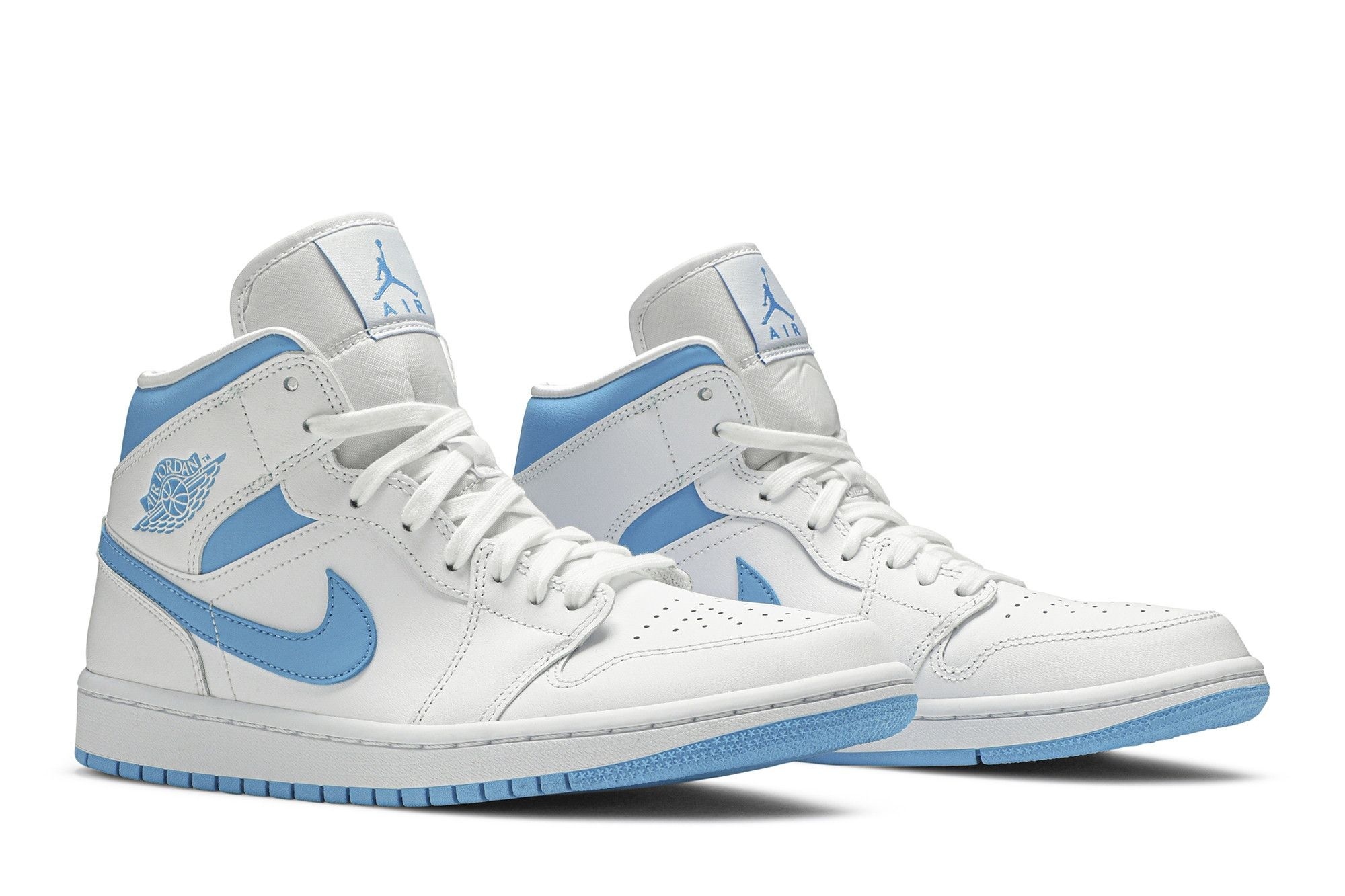Air Jordan 1 Mid UNC Women’s Shoe – BQ6472-114 – White/Dark Powder Blue - Image 8