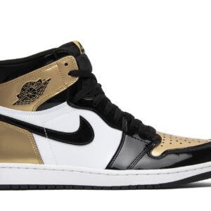 Air Jordan 1 Retro High NRG Patent Gold Toe Sneakers – 861428-007