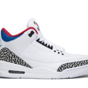 Air Jordan 3 Retro Seoul Sneakers – White/Soar-Atom Red – AV8370-100