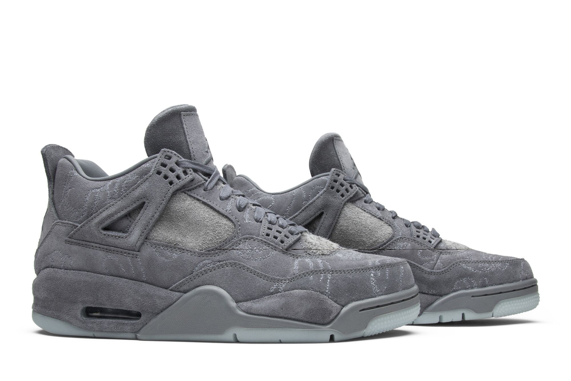 Air Jordan 4 Retro Kaws Sneakers – Cool Grey/White – 930155-003 - Image 8
