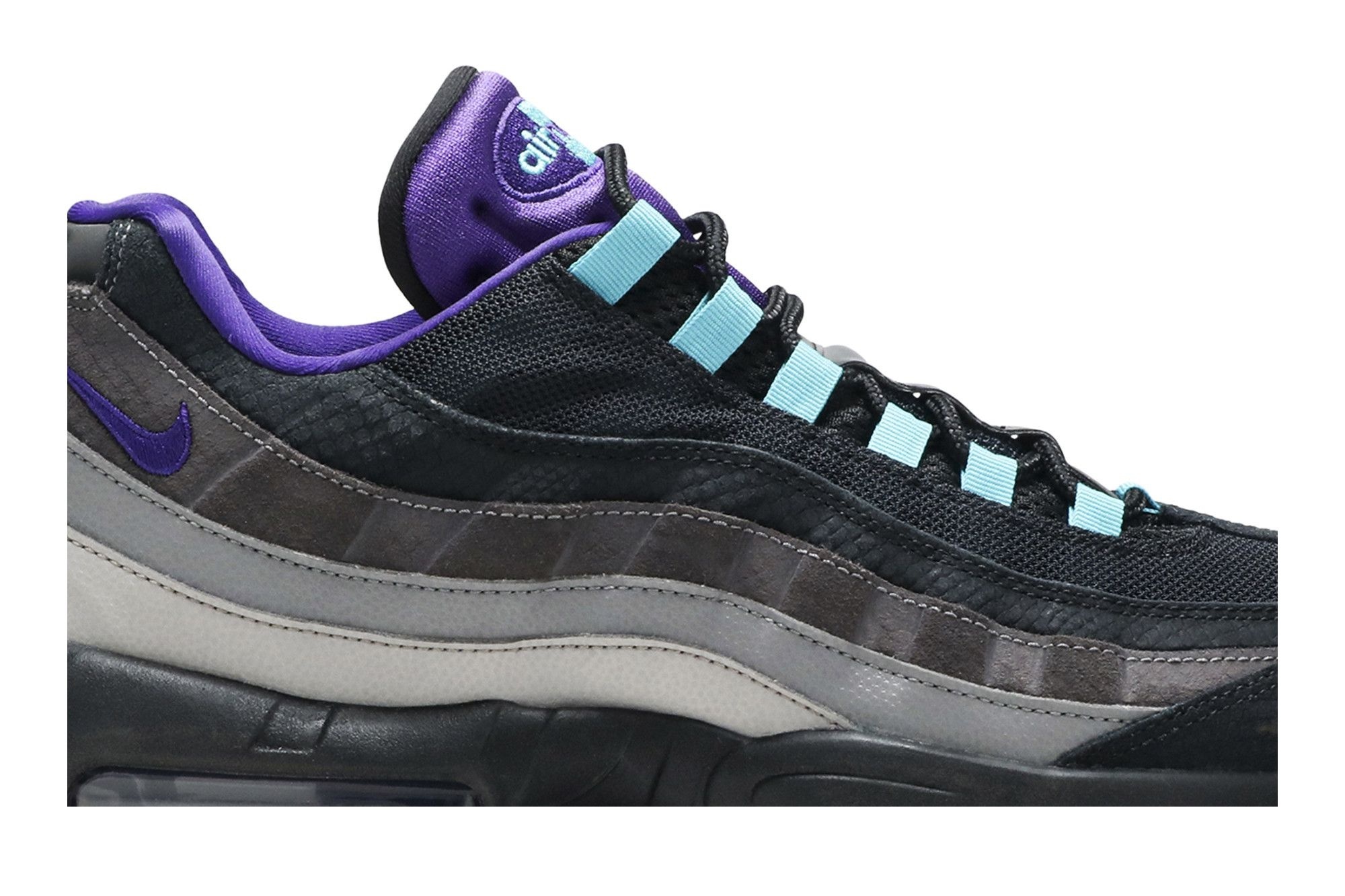 Air Max 95 Black Court Purple Teal Nebula Sneakers – AO2450-002 - Image 2