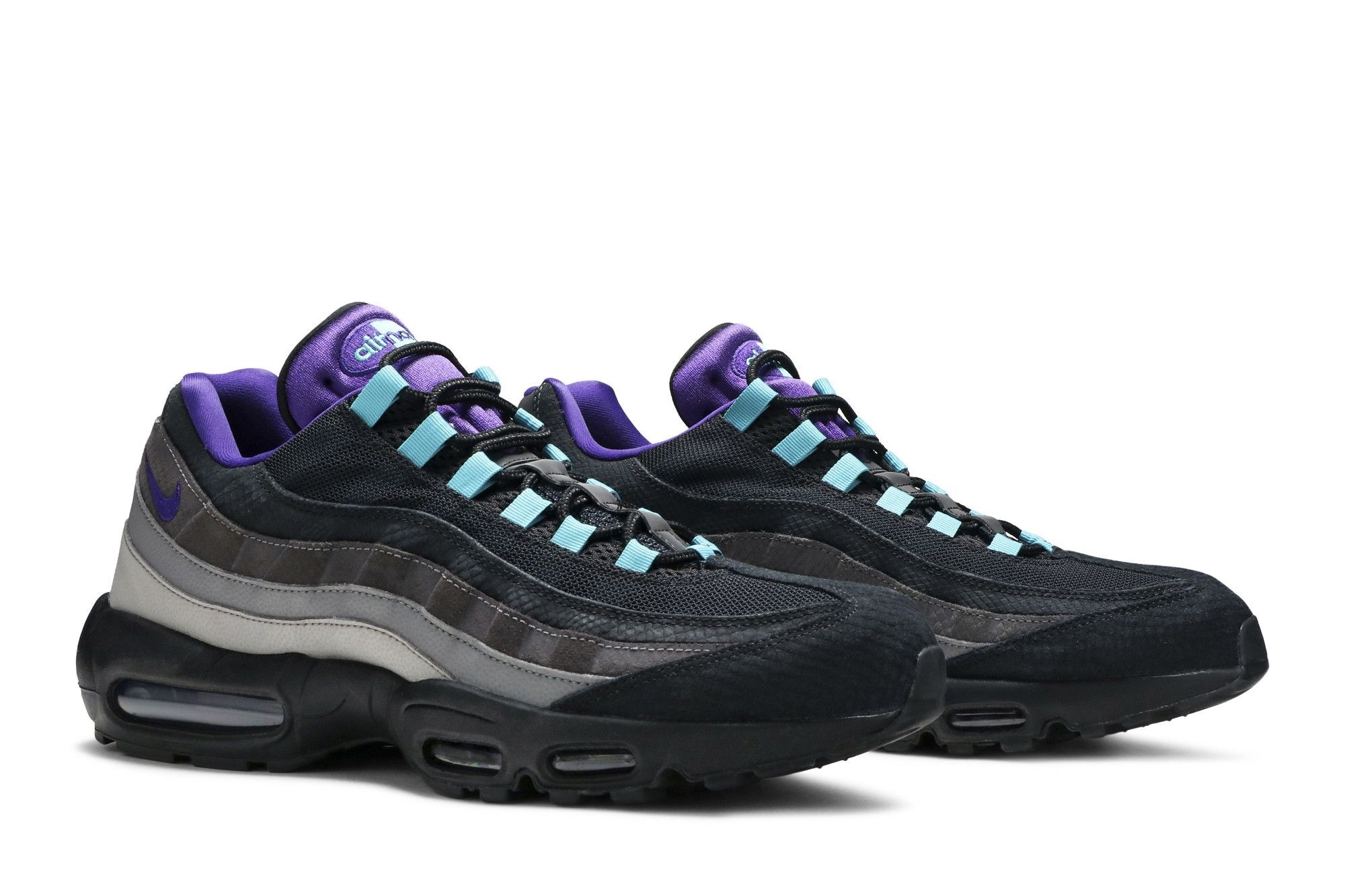 Air Max 95 Black Court Purple Teal Nebula Sneakers – AO2450-002 - Image 8