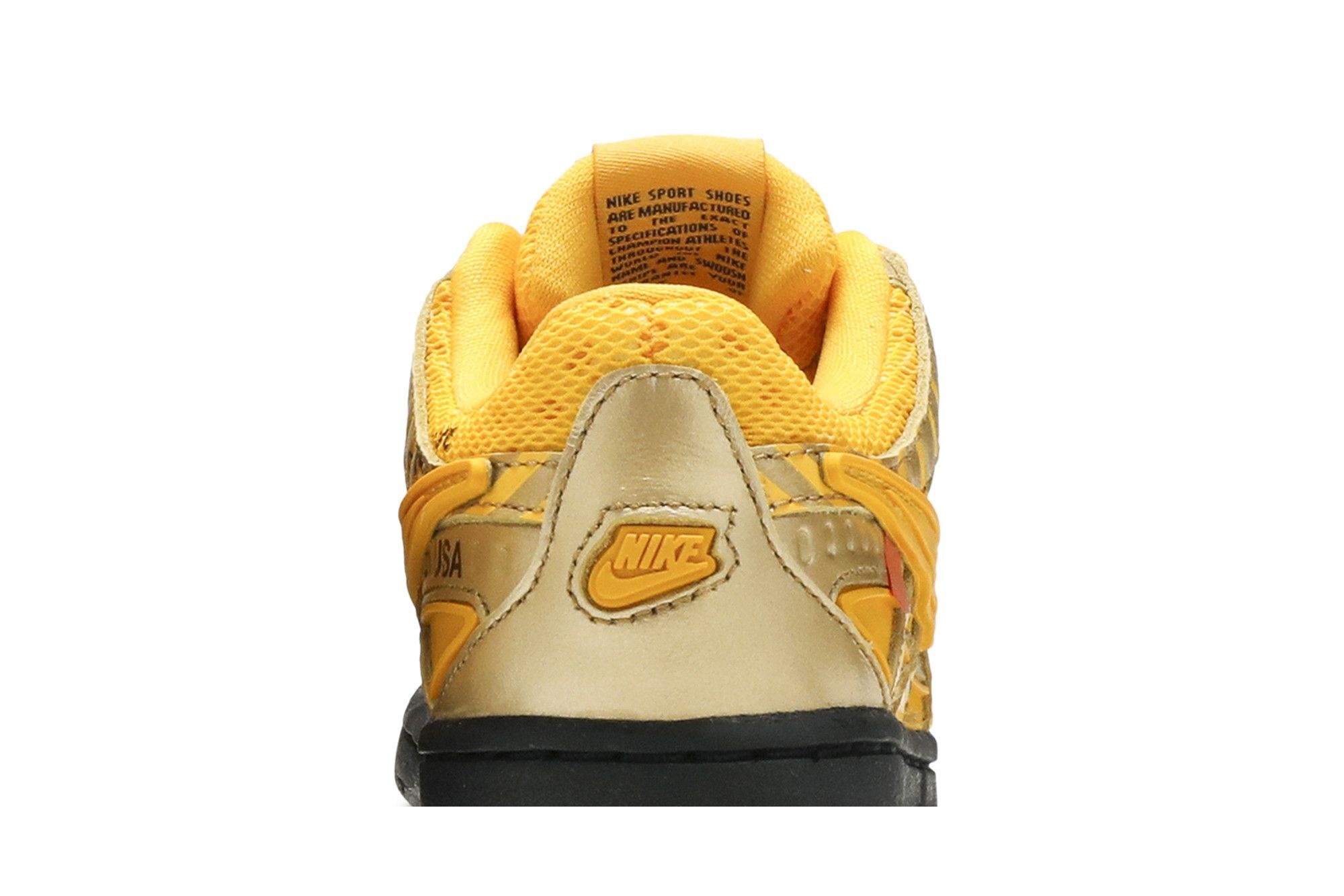 Air Rubber Dunk Off-White University Gold (PS) – CW7410-700 - Image 7