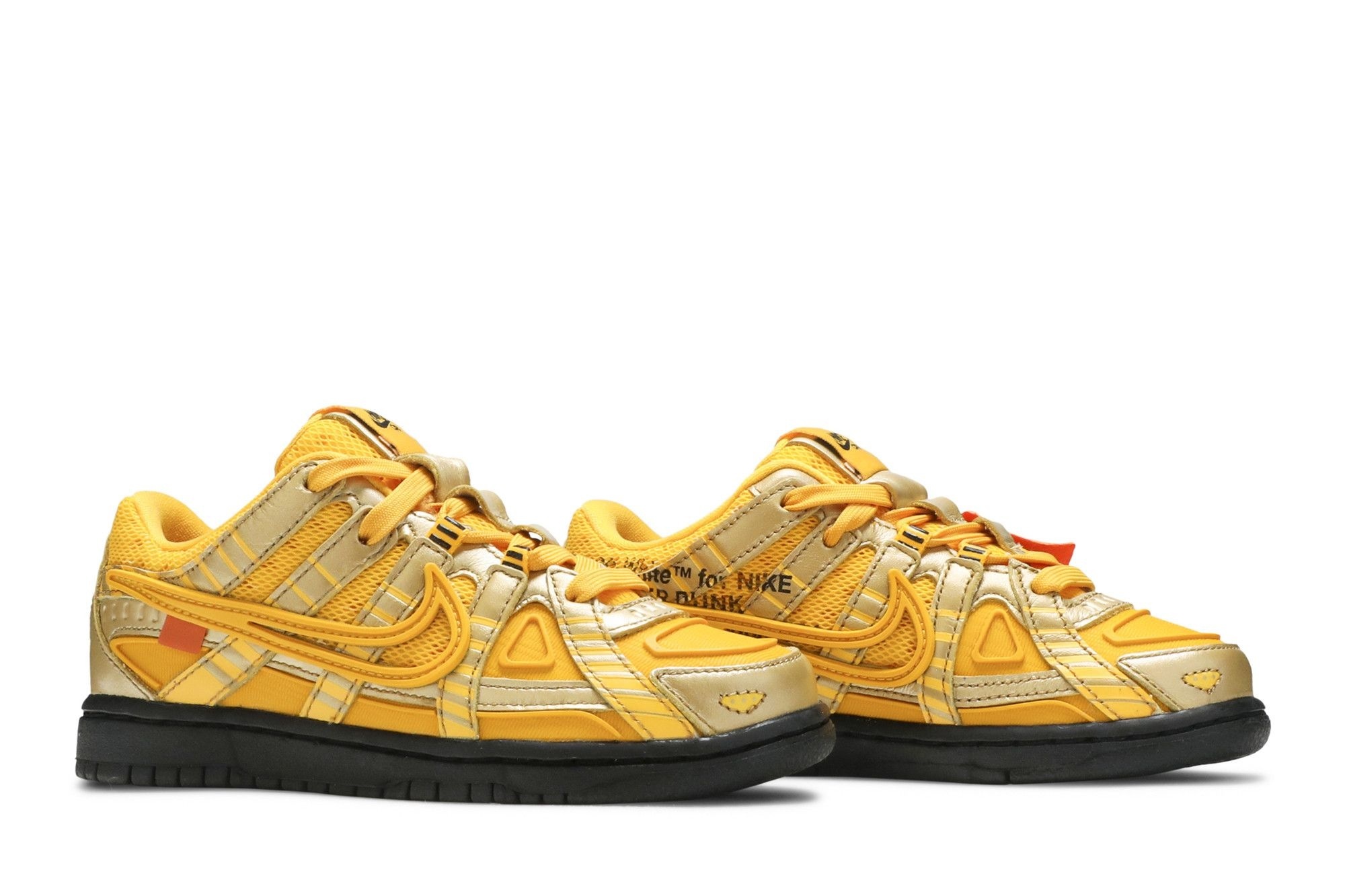 Air Rubber Dunk Off-White University Gold (PS) – CW7410-700 - Image 8