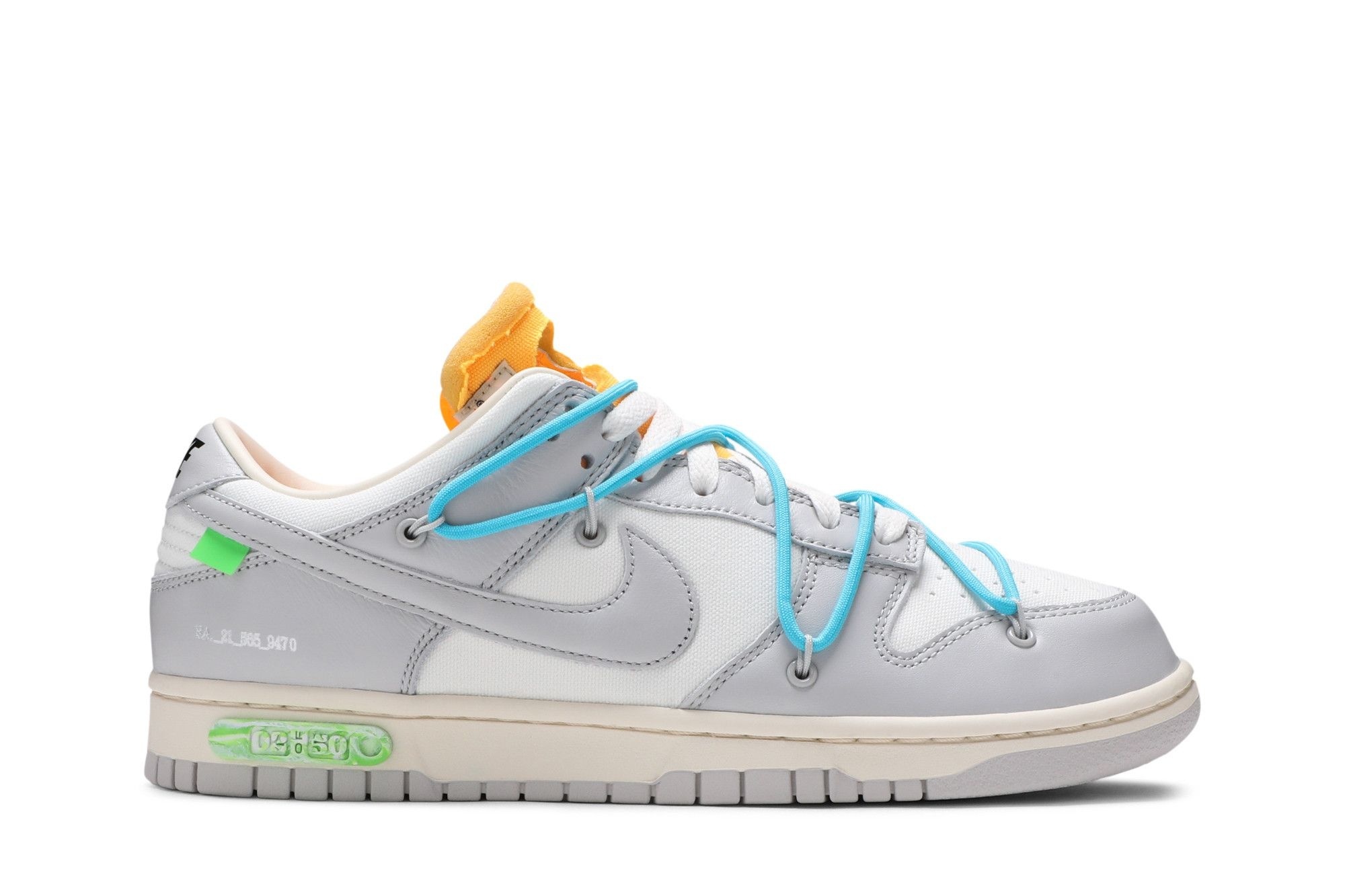 Dunk Low Off-White Lot 2 – Sail/Neutral Grey-Blue Fury – DM1602-115