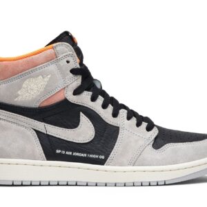 Jordan 1 Retro High Neutral Grey Hyper Crimson Sneakers – 555088-018