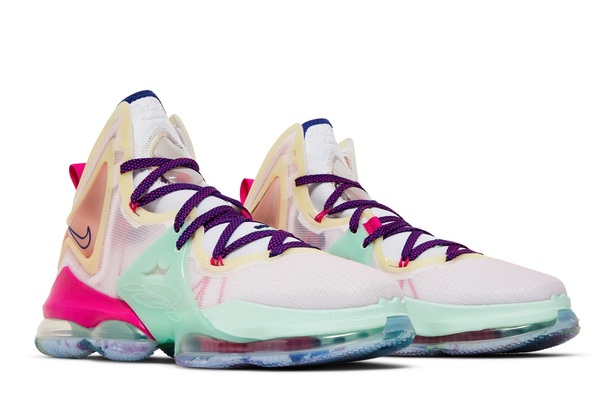 LeBron 19 Valentine’s Day Love Letter Sneakers – DH8459-900 – White/Pink/Purple - Image 8