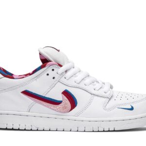 SB Dunk Low Parra Sneakers – CN4504-100 – White/Red-Pink
