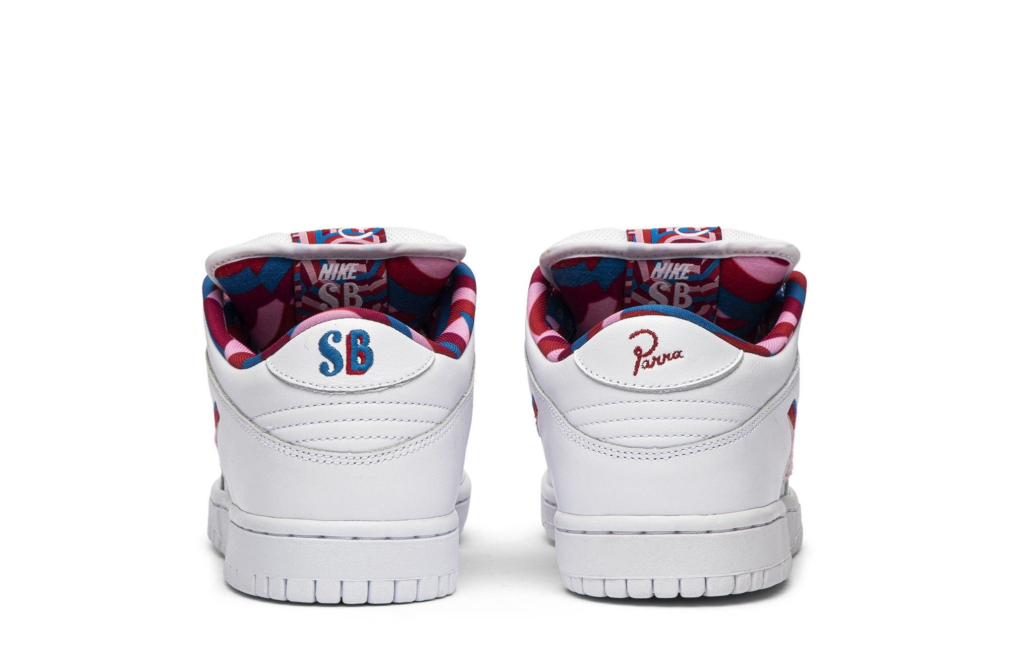 SB Dunk Low Parra Sneakers – CN4504-100 – White/Red-Pink - Image 6