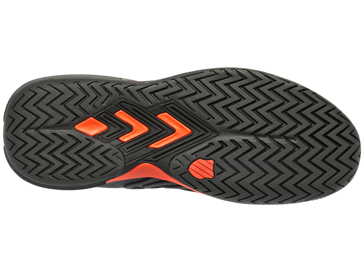 M Ultrashot 3 in Asphalt/Jet Black/Spicy Orange - K-SWISS-MENS-M-ULTRASHOT-3-TENNIS-SHOES-IN-ASPHALT-JET-BLACK-SPICY-ORANGE - Image 4