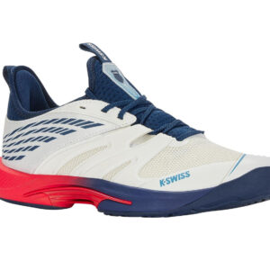 SpeedTrac in Blanc De Blanc/Blue Opal/Lollipop - K-SWISS-MENS-SPEEDTRAC-TENNIS-SHOES-IN-BLANC-DE-BLANC-BLUE-OPAL-LOLLIPOP