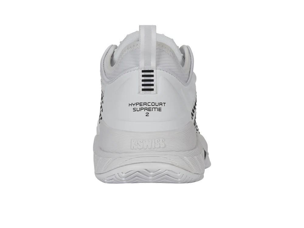 Hypercourt Supreme 2 in White/Black - KSWISS-MENS-HYPERCOURT-SUPREME-2-TENNIS-SHOES-IN-WHITE-BLACK - Image 4