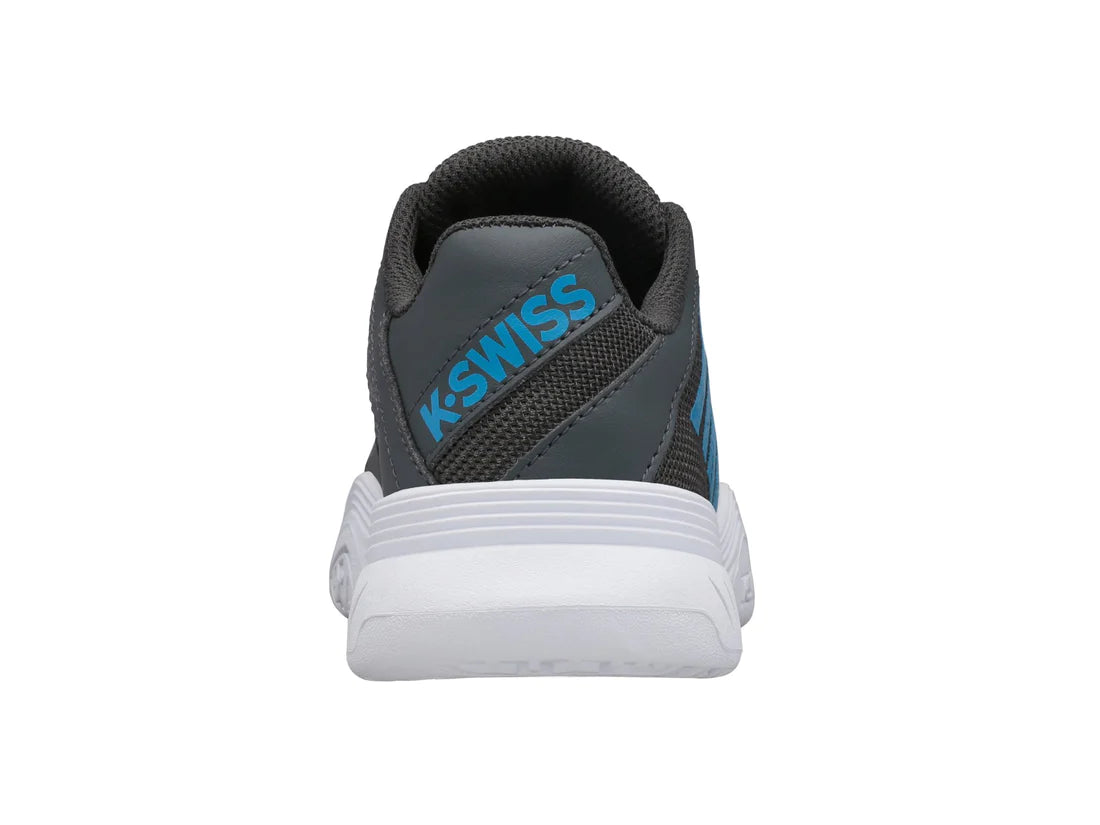 Varsity V Court Express Omni in Dark Shadow/White/Swedish Blue - K-SWISS-VARSITY-V-COURT-EXPRESS-OMNI-TENNIS-SHOES-IN-DARK-SHADOW-WHITE-SWEDISH-BLUE - Image 5