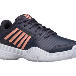 Varsity V Court Express Omni in Graystone/Peach Nectar/White - K-SWISS-VARSITY-V-COURT-EXPRESS-OMNI-TENNIS-SHOES-IN-GRAYSTONE-PEACH-NECTAR-WHITE