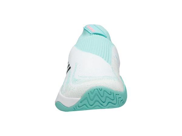 W Aero Knit in White/Aruba Blue/Soft Neon Pink - K-SWISS-WOMENS-W-AERO-KNIT-TENNIS-SHOES-IN-WHITE-ARUBA-BLUE-SOFT-NEON-PINK - Image 4