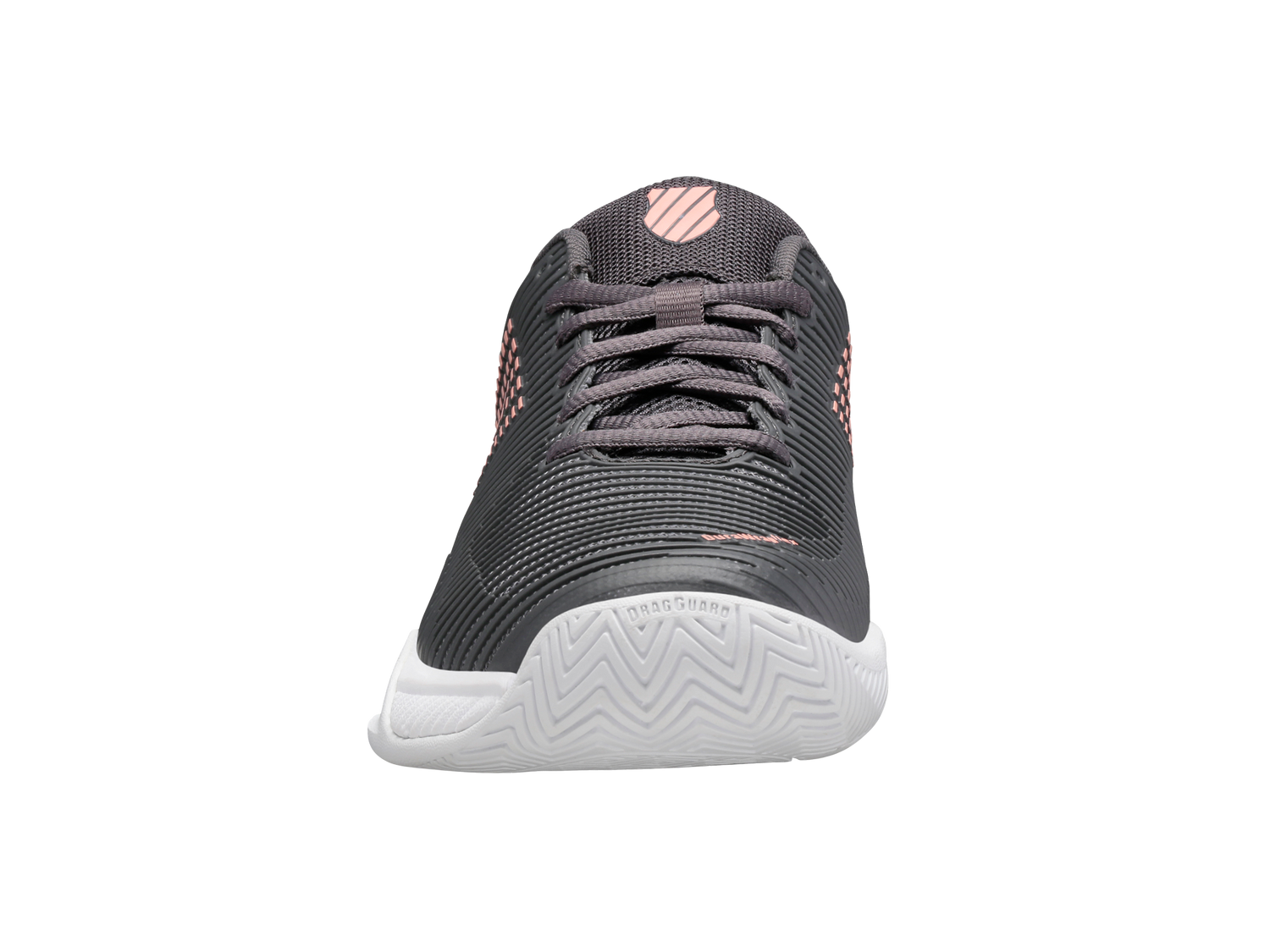 Hypercourt Express 2 in Asphalt/White/Peach Amber - K-SWISS-WOMENS-HYPERCOURT-EXPRESS-2-TENNIS-SHOES-IN-ASPHALT-WHITE-PEACH-AMBER - Image 6