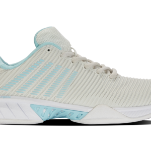 Hypercourt Express 2 Wide in Vaporous Gray/White/Blue Glow - K-SWISS-WOMENS-HYPERCOURT-EXPRESS-2-HB-TENNIS-SHOES-IN-VAPOROUS-GRAY-WHITE-BLUE-GLOW