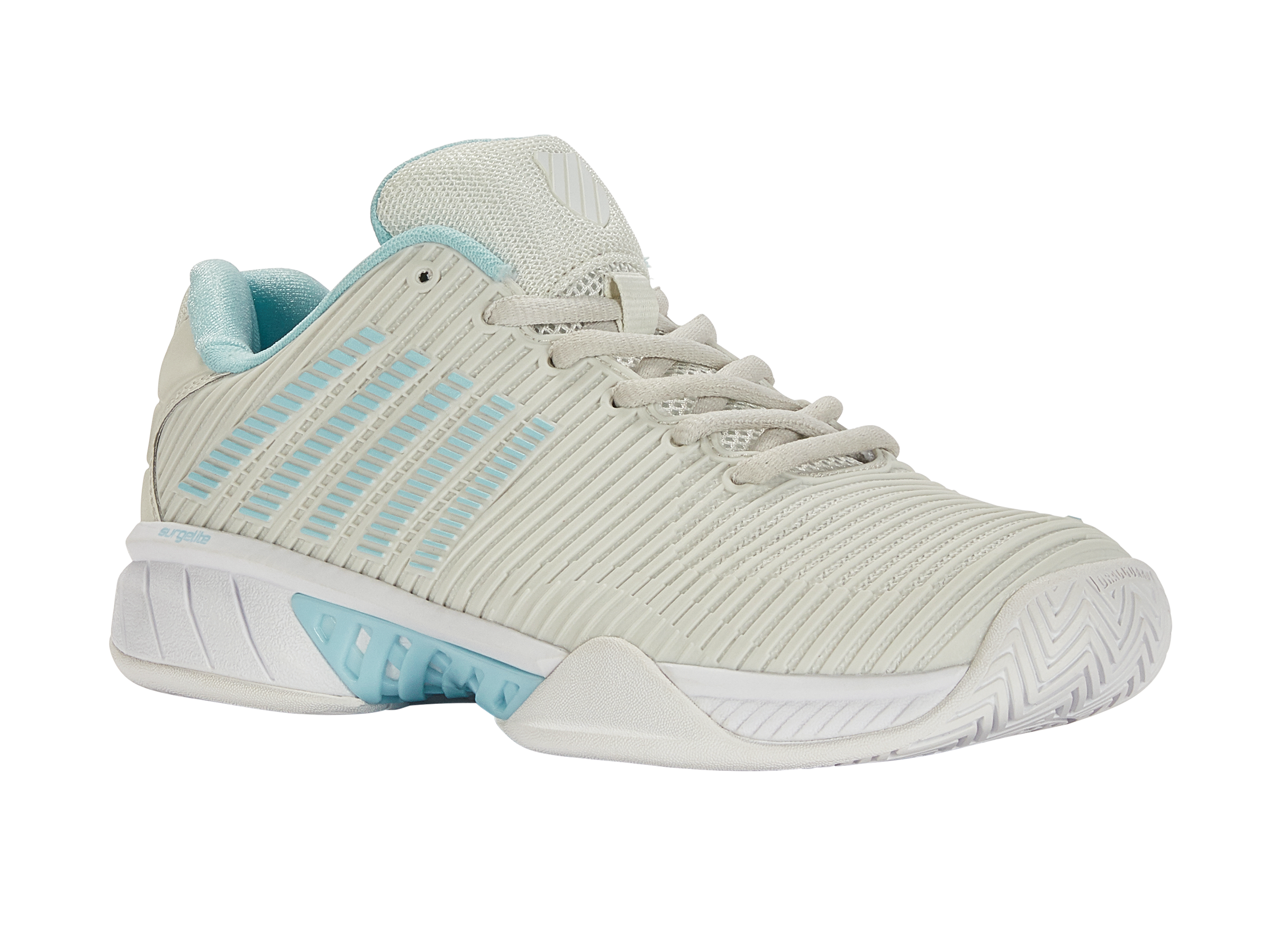 Hypercourt Express 2 Wide in Vaporous Gray/White/Blue Glow - K-SWISS-WOMENS-HYPERCOURT-EXPRESS-2-HB-TENNIS-SHOES-IN-VAPOROUS-GRAY-WHITE-BLUE-GLOW - Image 4