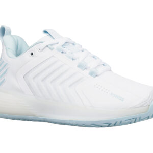 Ultrashot 3 in White/Blue Glow - K-SWISS-WOMENS-ULTRASHOT-3-TENNIS-SHOES-IN-WHITE-BLUE-GLOW