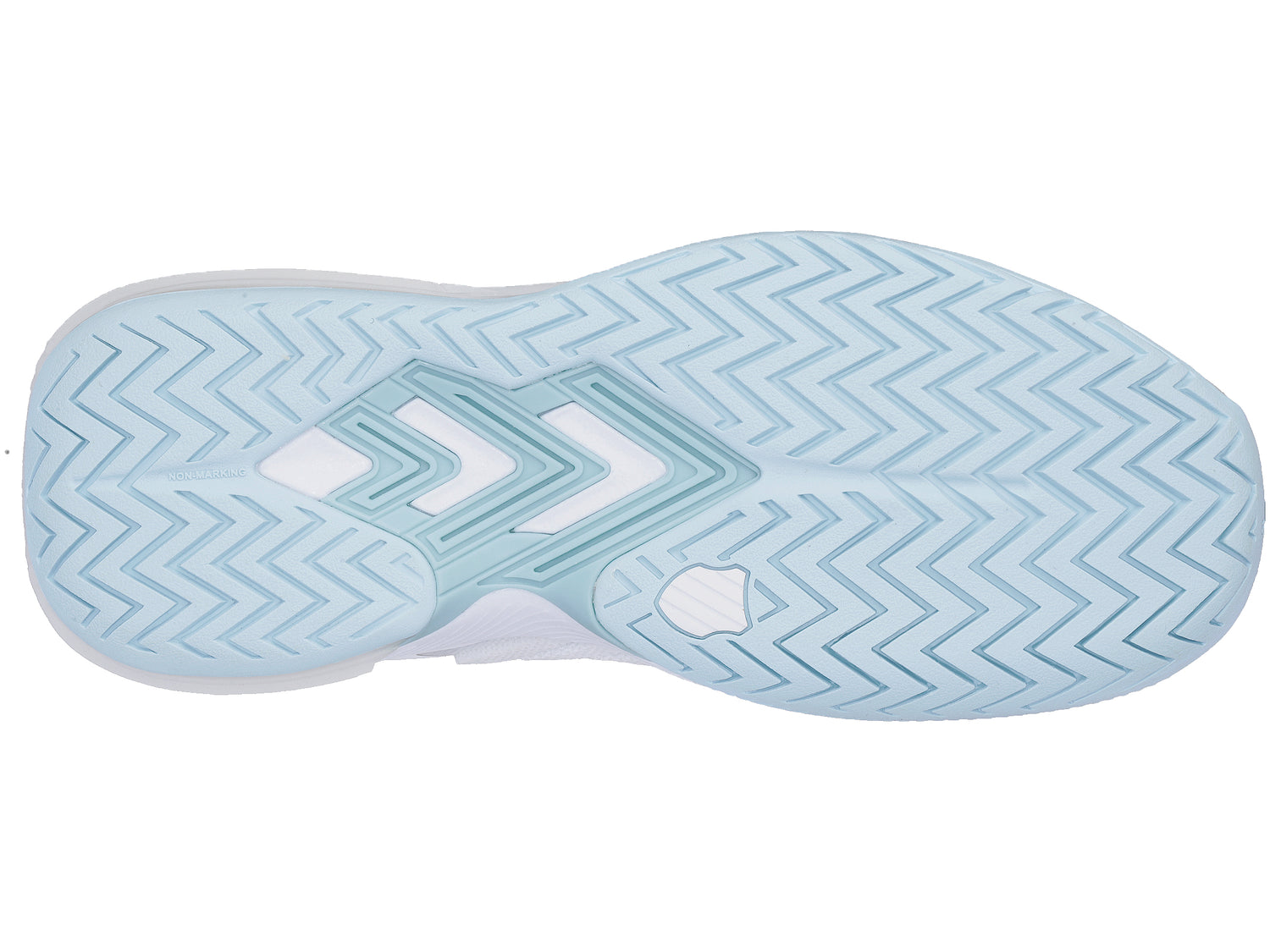 Ultrashot 3 in White/Blue Glow - K-SWISS-WOMENS-ULTRASHOT-3-TENNIS-SHOES-IN-WHITE-BLUE-GLOW - Image 5