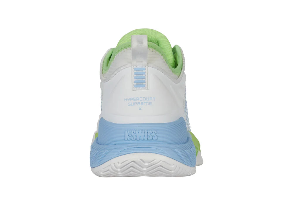 Hypercourt Supreme 2 in Lucent White/Paradise Green/Dutch Canal - KSWISS-WOMENS-HYPERCOURT-SUPREME-2-TENNIS-SHOES-IN-LUCENT-WHITE-PARADISE-GREEN-DUTCH-CANAL - Image 4