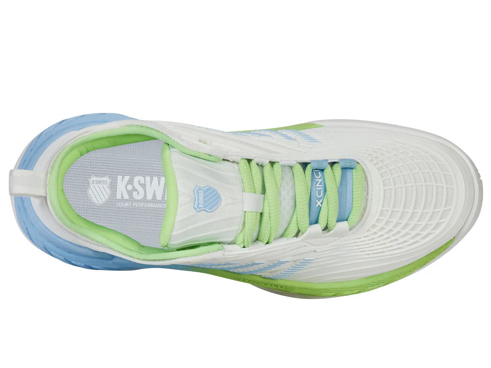 Hypercourt Supreme 2 in Lucent White/Paradise Green/Dutch Canal - KSWISS-WOMENS-HYPERCOURT-SUPREME-2-TENNIS-SHOES-IN-LUCENT-WHITE-PARADISE-GREEN-DUTCH-CANAL - Image 7