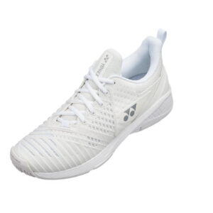 Power Cushion Sonicage 3 in White/Silver - YONEX-POWER-CUSHION-SONICAGE-3-WOMENS-TENNIS-SHOES-IN-WHITE-SILVER