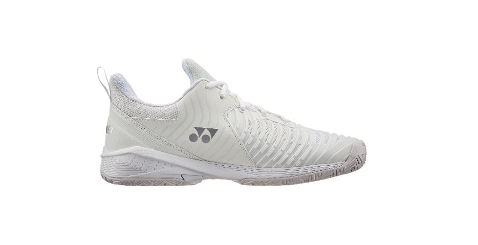 Power Cushion Sonicage 3 in White/Silver - YONEX-POWER-CUSHION-SONICAGE-3-WOMENS-TENNIS-SHOES-IN-WHITE-SILVER - Image 4