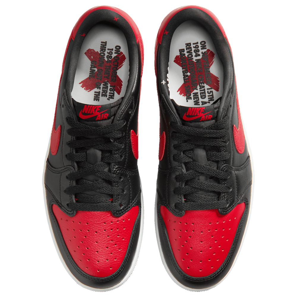 Jordan AJ 1 Retro Low OG 2-Black/Black/Varsity Red - W6276001 - Image 4