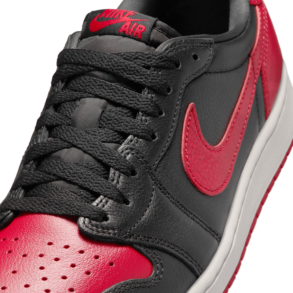 Jordan AJ 1 Retro Low OG 2-Black/Black/Varsity Red - W6276001 - Image 7