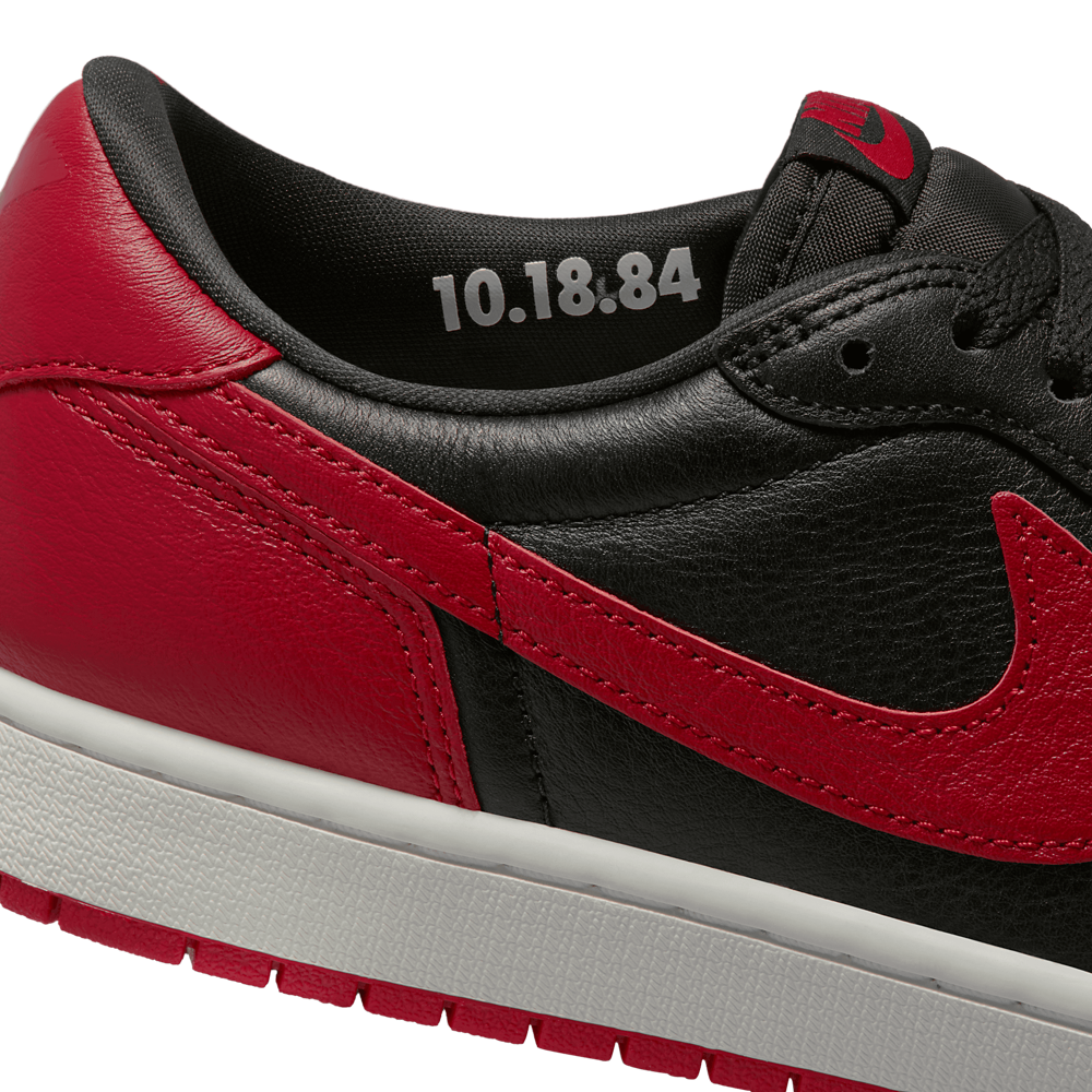 Jordan AJ 1 Retro Low OG 2-Black/Black/Varsity Red - W6276001 - Image 10