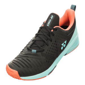 Power Cushion Sonicage 3 Clay in Black/Sky Blue - YONEX-MEN-POWER-CUSHION-SONICAGE-3-CLAY-SHOE-IN-BLACK-SB