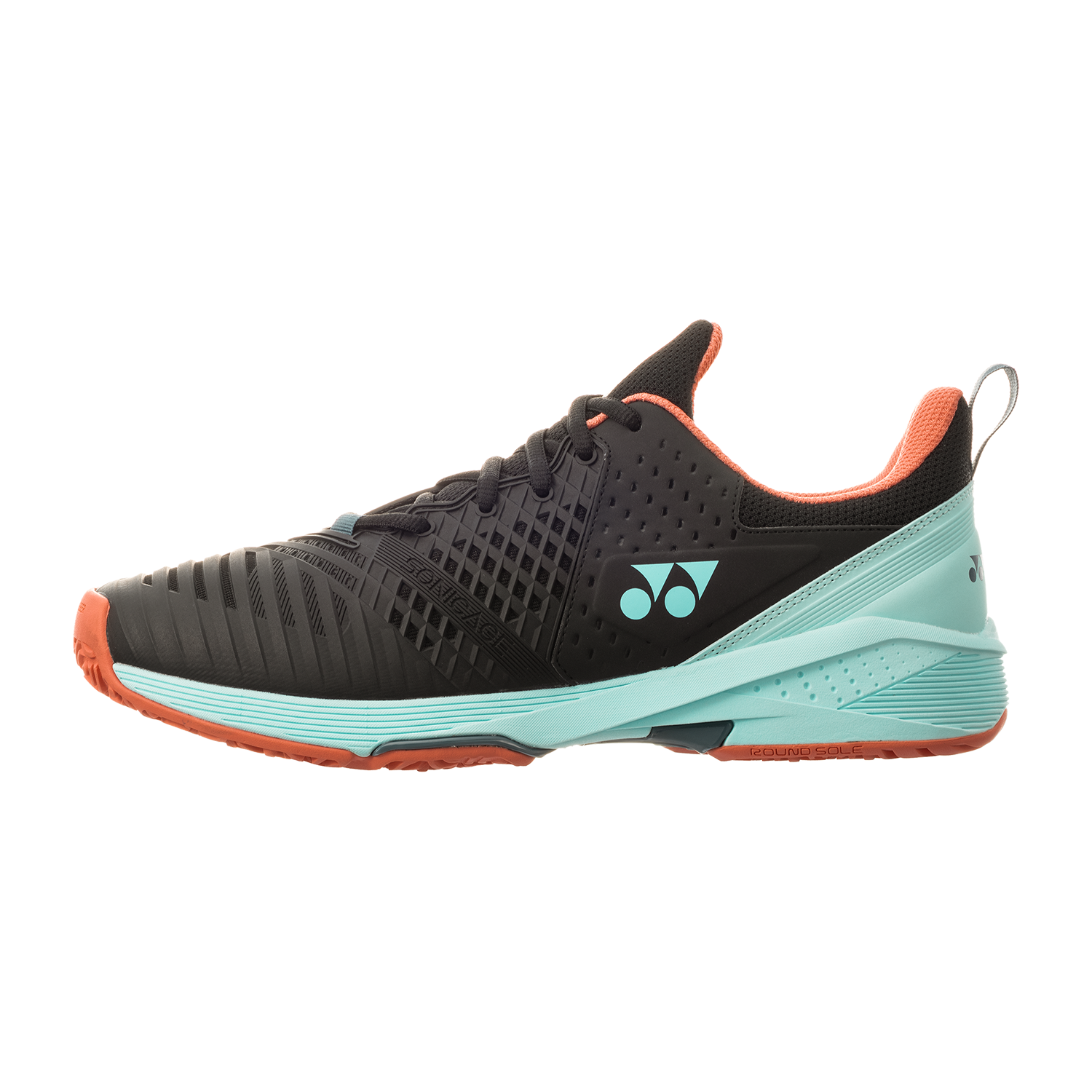 Power Cushion Sonicage 3 Clay in Black/Sky Blue - YONEX-MEN-POWER-CUSHION-SONICAGE-3-CLAY-SHOE-IN-BLACK-SB - Image 5