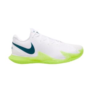 Zoom Vapor Cage 4 Rafa in White/Geode Teal-Volt - NIKE-MENS-ZOOM-VAPOR-CAGE-4-RAFA-IN-WHITEGEODE-TEAL-VOLT