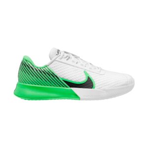 Court Air Zoom Vapor Pro 2 in White/Black-Poison Green - NIKE-COURT-AIR-ZOOM-VAPOR-PRO-2-TENNIS-SHOES-IN-WHITE-BLACK-POISON-GREEN