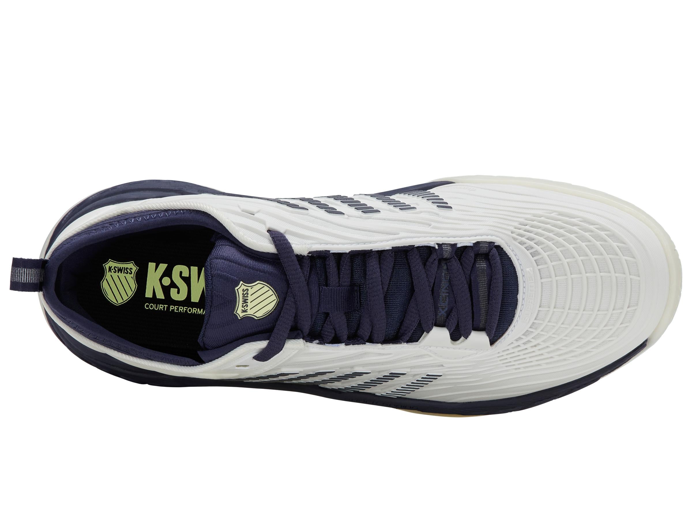 Hypercourt Supreme 2 in Blanc De Blanc/Naval Academy/Luminary Green - K-SWISS-MENS-HYPERCOURT-SUPREME-2-TENNIS-SHOES-IN-BLANC-DE-BLANC-NAVAL-ACADEMY-LUMINARY-GREEN - Image 7