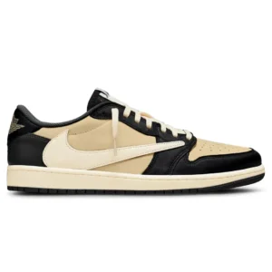 Travis Scott x Air Jordan 1 Retro Low OG SP "Pale Vanilla" - Premium Collaborative Retro Low-Top Model - Pale Vanilla/Black