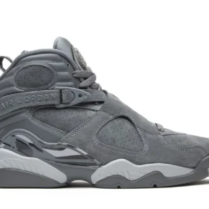Jordan 8 Retro Cool Grey - Sleek Retro Basketball Sneakers - Grey Camo / Dark Grey / White